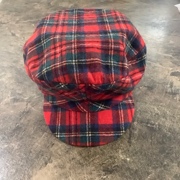 Vintage Pendleton Wool Plaid Red Cap fit women’s L-XL - Picture 1 of 15